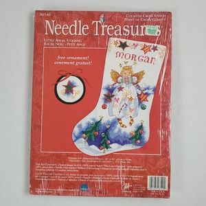 Vintage Cross Stitch Needle Treasures Little Angel stockin New